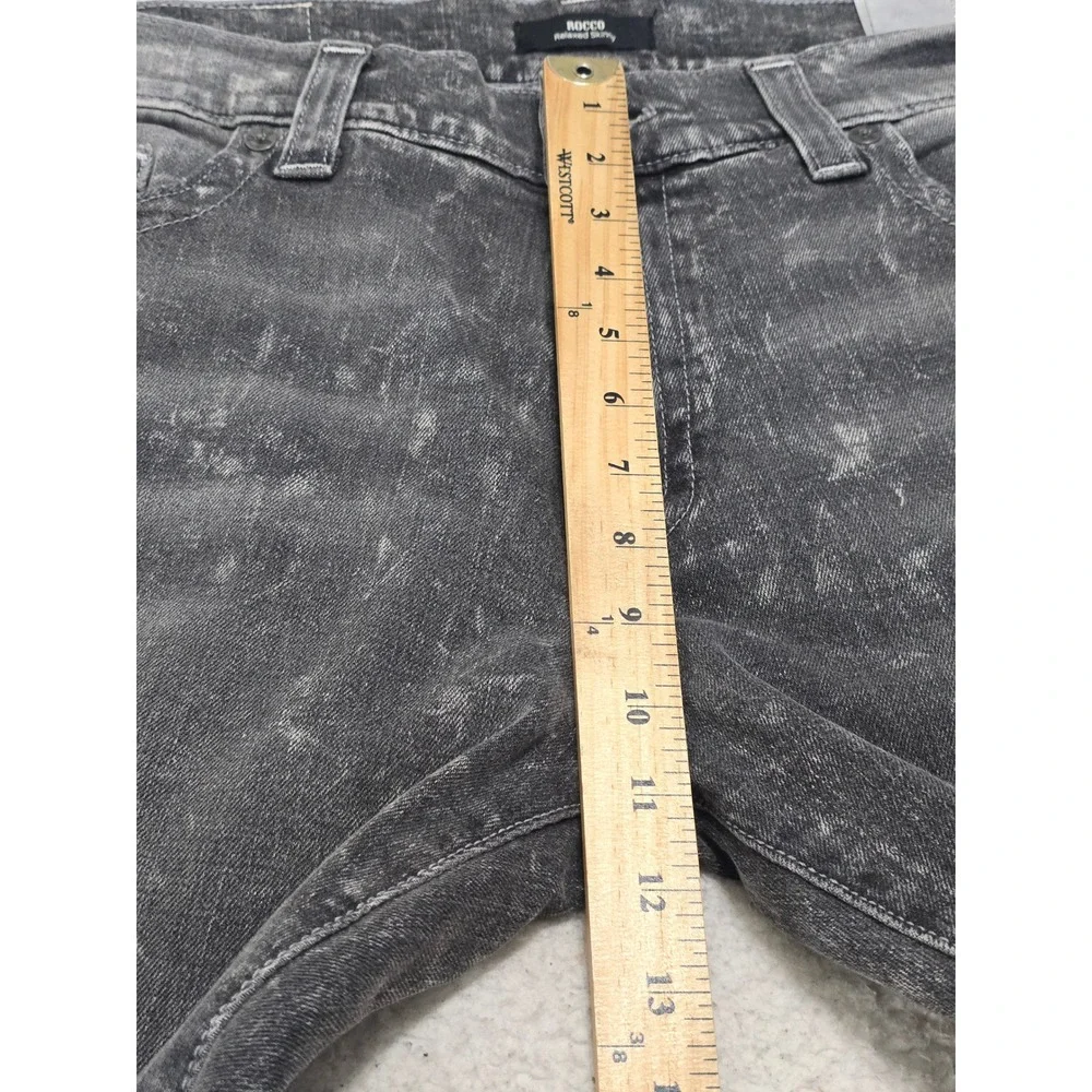 True Religion Rocco Relaxed Skinny‎ Grey Acid Wash Jeans Mens 36 106032 HXER